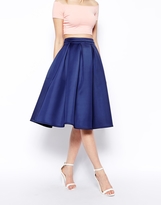 Thumbnail for your product : ASOS TALL Premium Prom Midi Skirt in Bonded Crepe