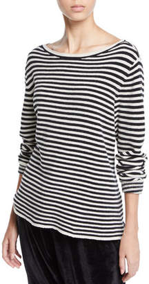 Eileen Fisher Petite Chenille Striped Sweater