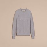 Thumbnail for your product : Burberry Embroidered Motif Cotton-blend Jersey Sweatshirt