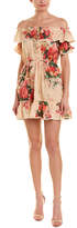 Thumbnail for your product : Few Moda Off-The-Shoulder Linen-Blend Mini Dress