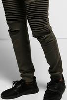 Thumbnail for your product : boohoo Skinny Distressed Biker Joggers