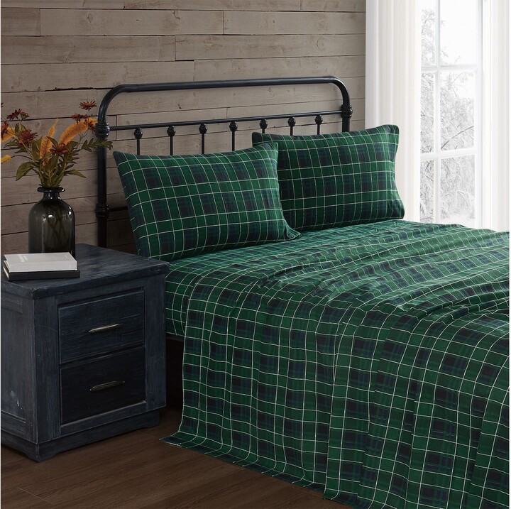 Truly Soft Tartan Plaid Twin Flannel Sheet Set