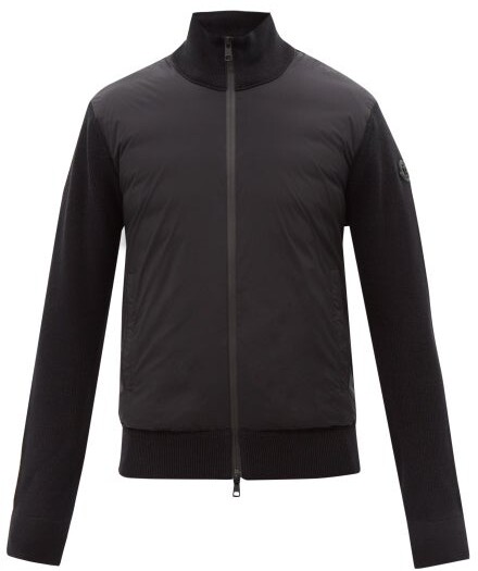 Moncler High-neck Down-filled Track Top - Black - ShopStyle Jackets