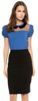 Thumbnail for your product : RED Valentino Point d'Espirit Collar Top