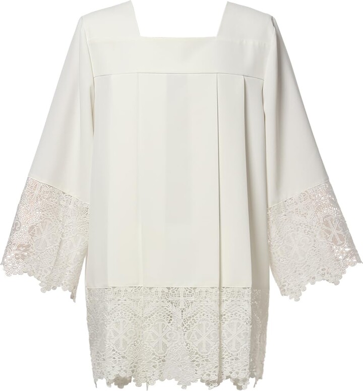 CAMDOM Catholic Lace Surplice Liturgical Choir Robe Vestment Church