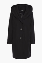 Thumbnail for your product : DKNY Brushed wool-blend hooded coat