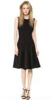 Thumbnail for your product : Lela Rose Seamed Dress with Stripe Godets