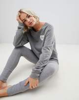 Thumbnail for your product : Gilly Hicks teddy heart cropped PJ top