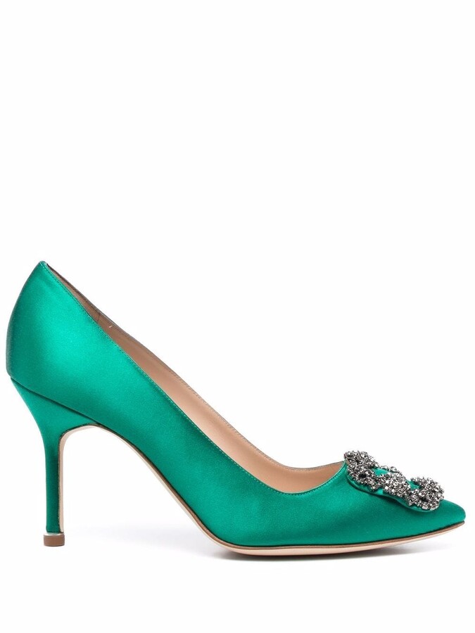 emerald green heels