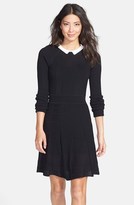 Thumbnail for your product : Cynthia Steffe 'Nola' Collared Textured Fit & Flare Sweater Dress
