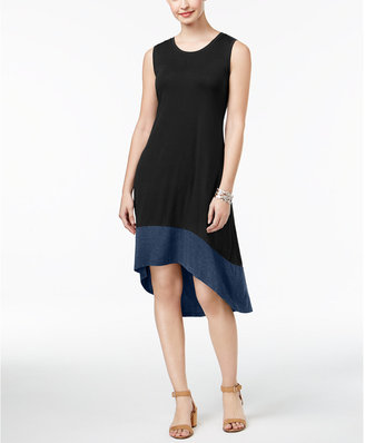 Style&Co. Style & Co Style & Co Petite Colorblocked High-Low Dress, Created for Macy's