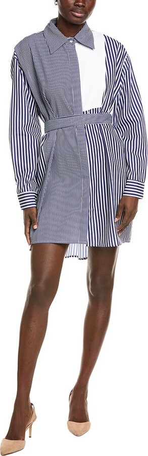 Gracia Contrast Stripe Shirtdress