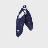 Thumbnail for your product : Paul Smith Men's Navy Cotton 'P.S I Love You' Print Cotton Scarf
