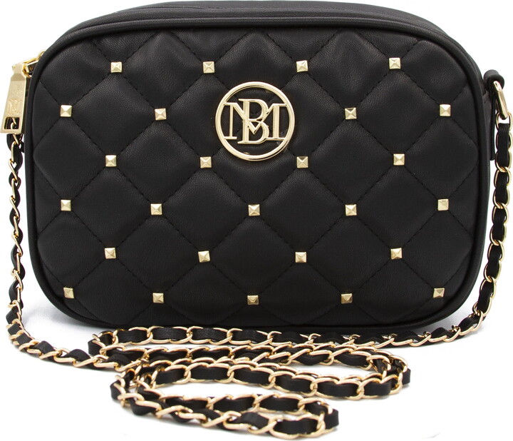 Badgley Mischka Black Stud Camera Bag