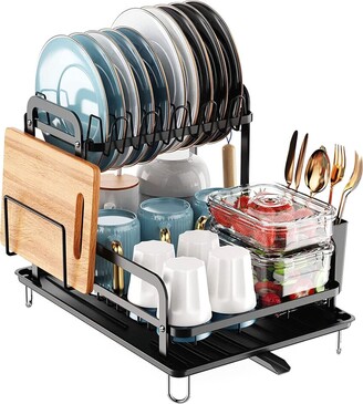 Fresh Fab Finds 2-Tier Kitchen Dish Drying Rack - ShopStyle