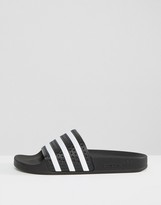 Thumbnail for your product : adidas Black And White Adilette Slider Sandals