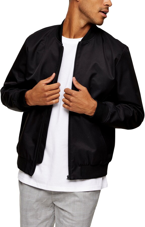 topman black bomber jacket