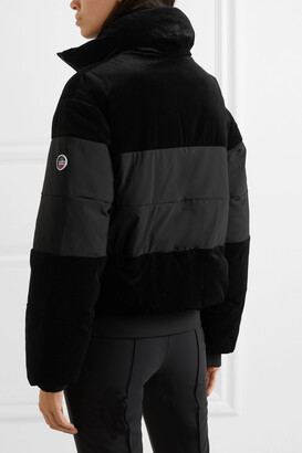 Fusalp Cooler Quilted Paneled Velvet Ski Jacket - Black