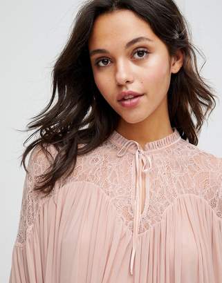 French Connection Lassia Lace Tie Blouse