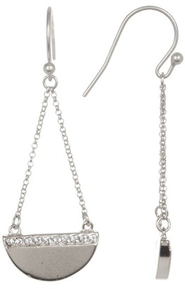 Cole Haan Accented Half Disk Chain Drop Earrings