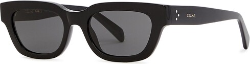 Celine Black Rectangle-frame Sunglasses - ShopStyle