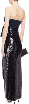 Sachin + Babi Bow-embellished Sequined Tulle And Stretch-crepe Gown