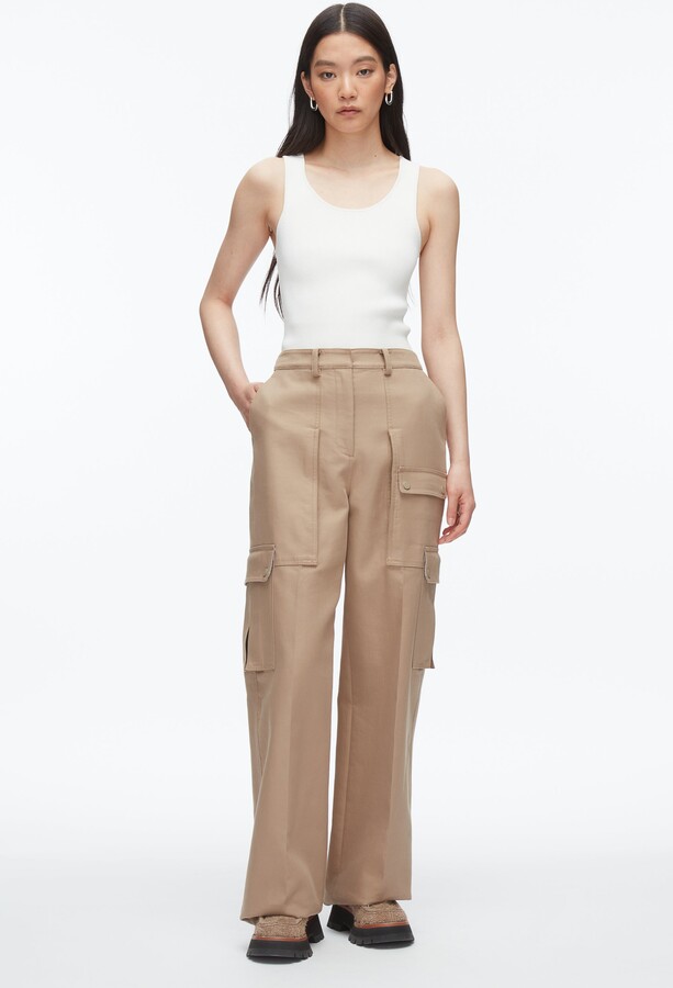 Carpenter Cargo Pants with Plaid Cuffs in PRALINE MULTI