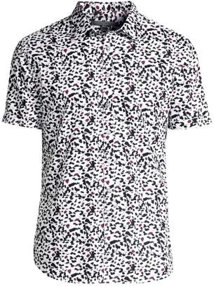 John Varvatos Classic-Fit Abstract Short-Sleeve Shirt