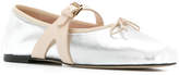 Giambattista Valli metallic buckle ballerina shoes