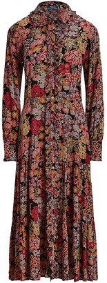 Polo Ralph Lauren Floral Long-Sleeve Day Dress