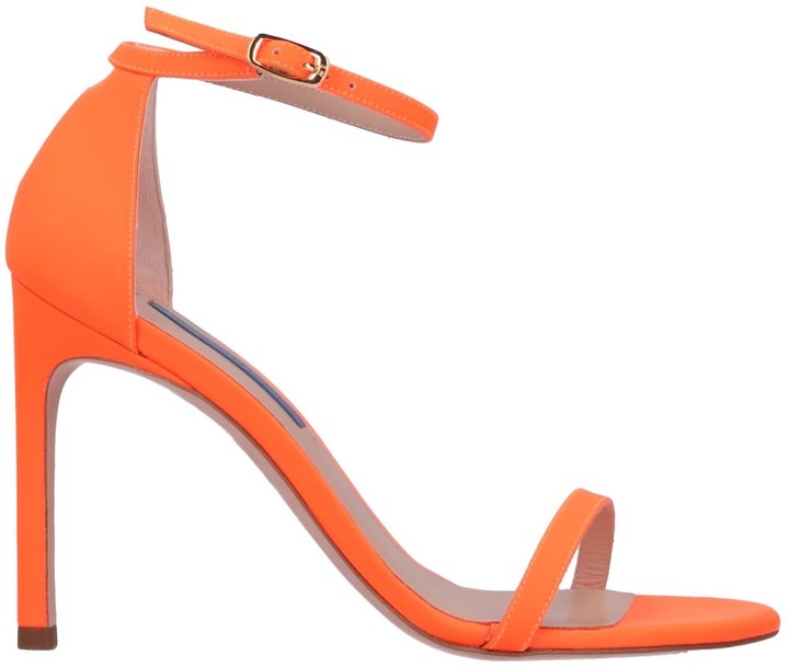stuart weitzman orange sandals