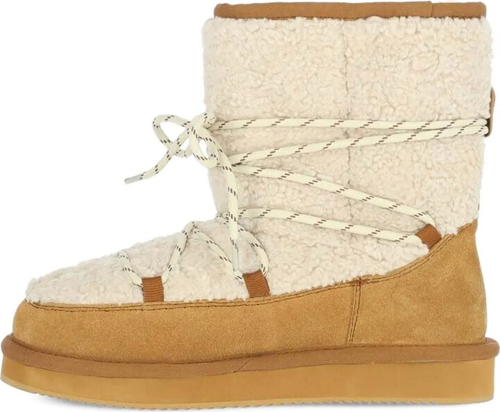 Mexx Lace-Up Shearling Boots