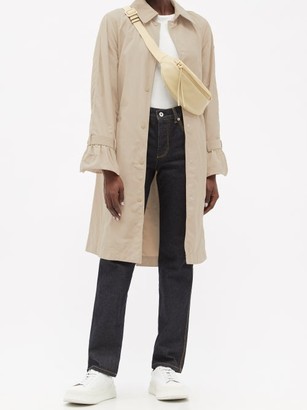 Moncler Gathered-cuff Micro-faille Coat - Beige