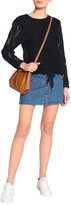 Thumbnail for your product : See by Chloe Pointelle-paneled Ribbed Cotton-blend Sweater