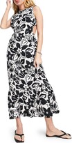 Thumbnail for your product : Topshop Floral Cutout Cotton Midi Dress