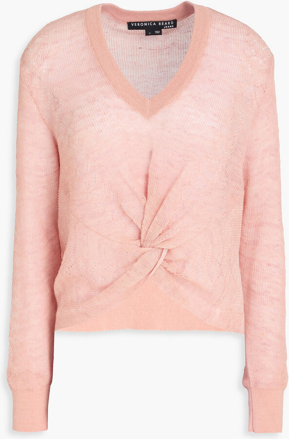 Veronica Beard Kellen Sleeveless Twist-Front Sweater ShopStyle