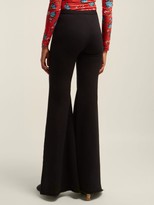 Thumbnail for your product : Vetements Flared Cotton Track Pants - Black