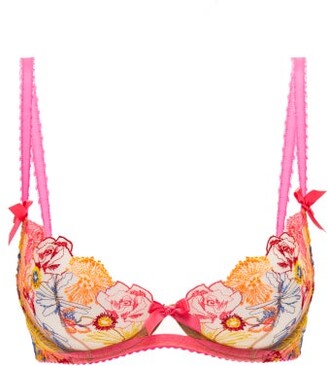 Agent Provocateur Zuri Floral-embroidered Tulle Underwired Bra - Multi -  ShopStyle Plus Size Intimates