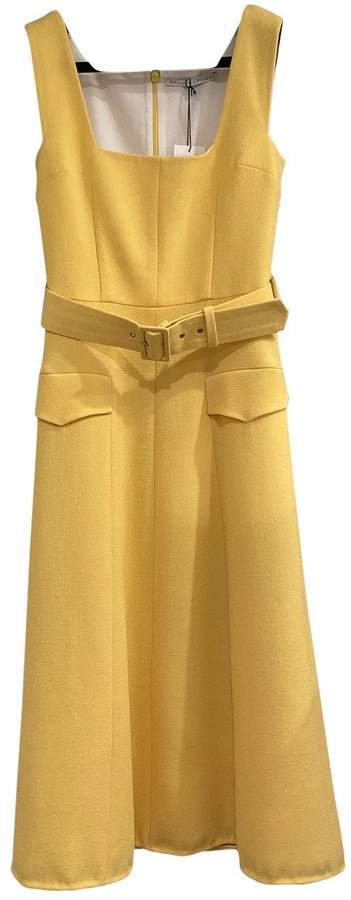 Emilia Wickstead Yellow Wool Dresses