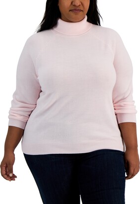 Karen Scott Plus Size Luxe Soft Turtleneck Sweater, Created for Macy's