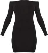 Thumbnail for your product : PrettyLittleThing Basic Black Bardot Bodycon Dress