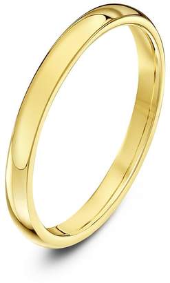 Theia Unisex 14ct Yellow Gold Super Heavy Court Shape Polished 2mm Wedding Ring - Size O
