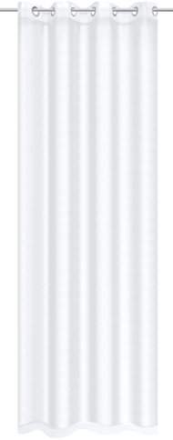Home Fashion Plain White Polyester Voile Tab Top Curtain 245 X 140