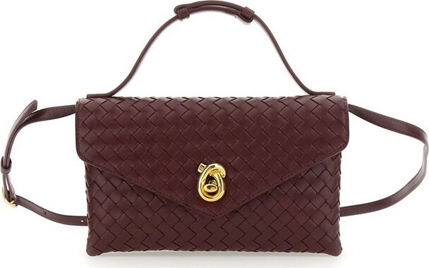 Bottega Veneta Intrecciato Knot Lock Crossbody Bag