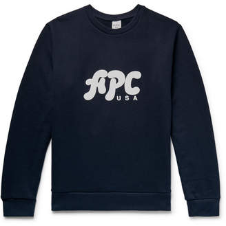 A.P.C. Gabe Logo-Print Loopback Cotton-Jersey Sweatshirt