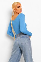 Thumbnail for your product : boohoo V Neck Rib Knit Sweater