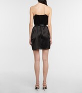 Thumbnail for your product : Prada Lace-insert silk minidress