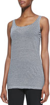 Thumbnail for your product : Eileen Fisher Organic Linen Striped Jersey Tank, Petite