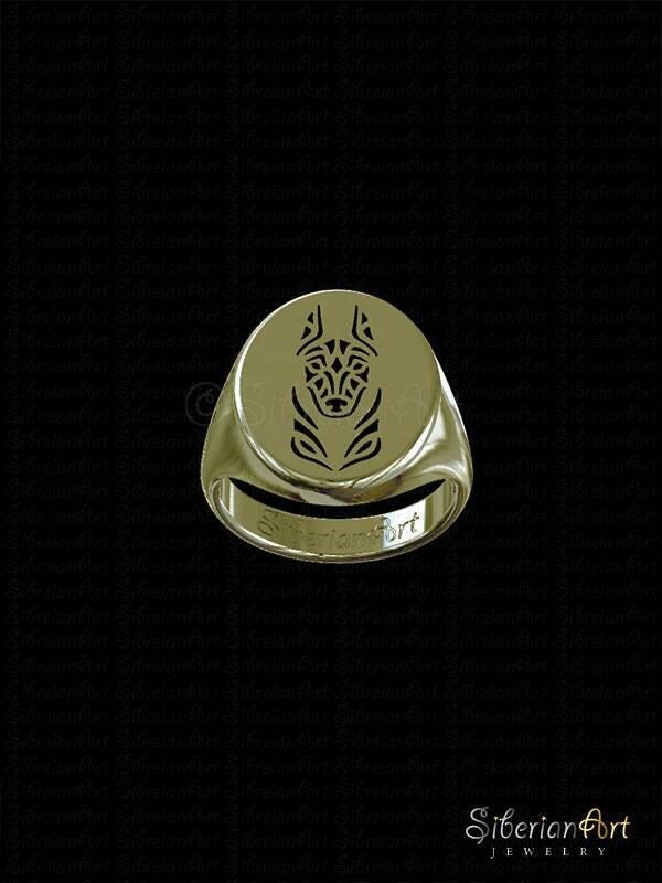 Etsy 14K Yellow Gold Belgian Malinois Ring