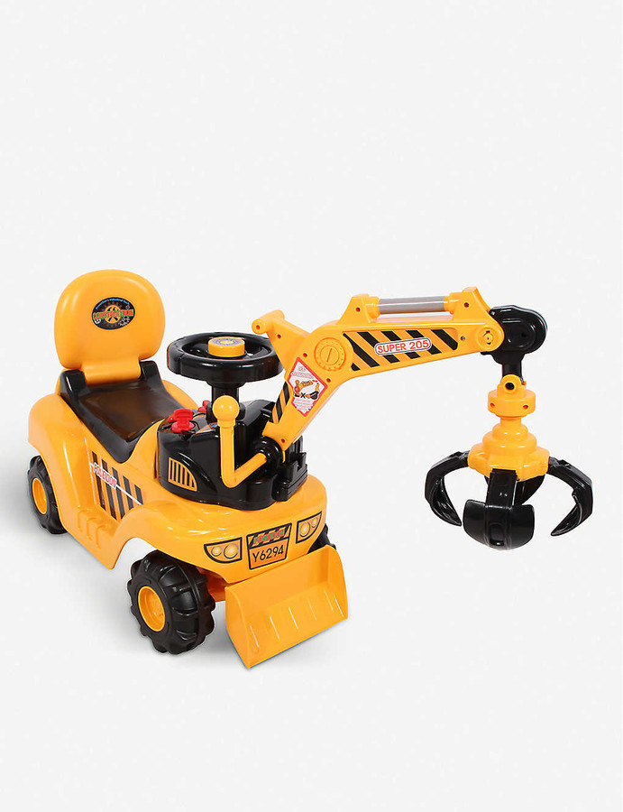 RICCO 2 In 1 Ride-On Toy Digger Excavator Grabber Bulldozer With Helmet -  ShopStyle Stuffed Animals